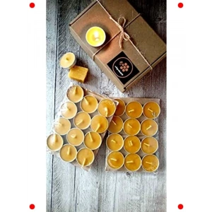 24 Adet Doğal Petek Balmumu  Mum - Ekonok Boy