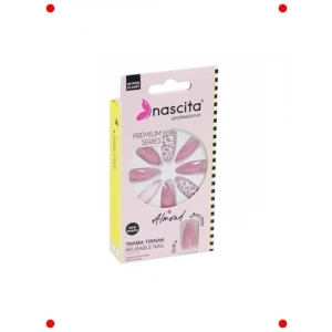 24lü Almond Renkli Takma Tırnak Seti