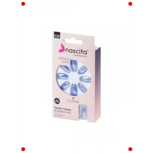 24lü Renkli Coffin Takma Tırnak Seti (183 Numara)