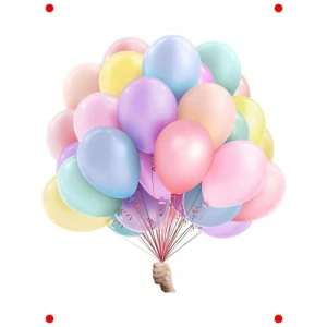 25 Adet  Parti Balonu - Doğal & Çok Renkli