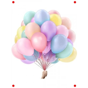 25 Adet Pastel Parti Balonu - Doğal & Çok Renkli