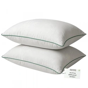 2’li Bambu Yastık Seti, 50x70 cm, Nefes Alabilir