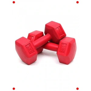 2x2 kg Altıgen Dambıl Seti (Kırmızı)