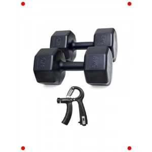 2x8 Kg Dambıl Seti ve Sayaçlı El Yayı