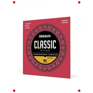 3/4 Klasik Gitar Tel Seti - Gümüş Kaplama