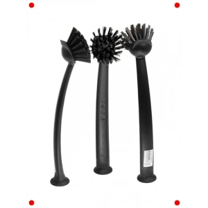 3 Adet Bulaşık Fırçası Seti - Koyu Gri