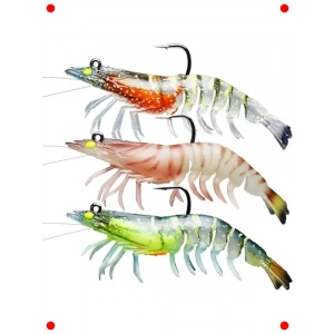 3 Adet Gerçekçi Silikon Karides Balık Yemi - LRF Spin