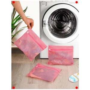 3 Adet Pembe   Çorap Yıkama Filesi