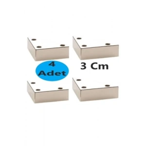3 cm Beyaz Üçgen Masa ve Dolap Ayağı, 4 Adet