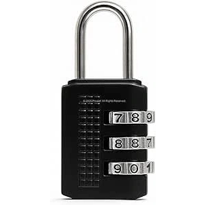 3 Haneli Şifreli Asma Kilit ile Güvenli Dolap ve Valiz Koruma