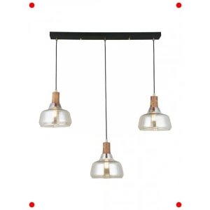 3lü Antik Lak Sıralı ize Otantik Ev Aydınlatması