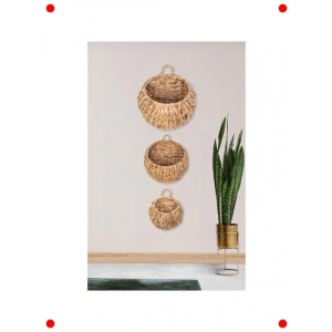 3lü El Yapımı Hasır Dekoratif Set
