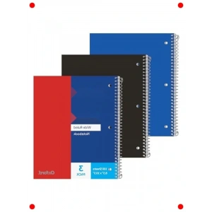 3lü Geniş Çizgili Spiral Defter Seti - 100 Yaprak