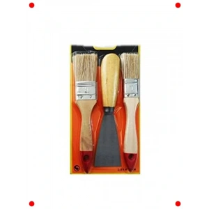3lü  Kestirme Fırça ve Spatula Seti