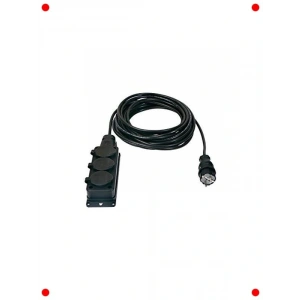 3lü Seyyar Uzatma Kablosu, 10 Metre, Topraklı