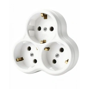 3lü Topraklı Priz, 16A, 250V, Dayanıklı Plastik Gövde