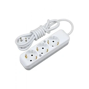 3lü Uzatma Kablolu Grup Priz, Topraklı 5 Metre