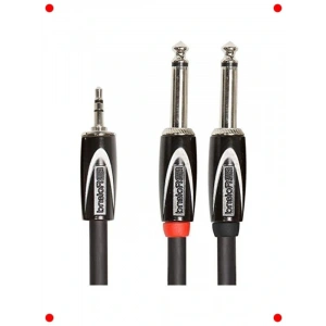 3 Metre 3.5mm Stereo - 2x 6.3mm Jak Kablosu