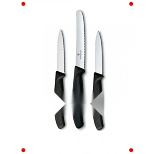 3 Parça Siyah Mutfak Bıçak Seti