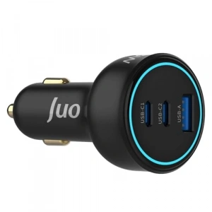 3 Portlu Araç Şarj Aleti, Hızlı Şarj Özellikli Type-C ve USB-A