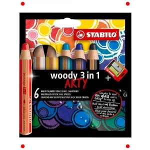 3ü 1 Arada Çok Fonksiyonlu Sanat Kalemleri Seti (6lı)