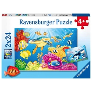 3 Yaş ve Üzeri için 2x24 Parça Sualtı Temalı Puzzle