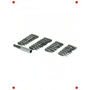 33 Parça Güvenlik Uç Seti - 25mm - Çeşitli Vida Başları