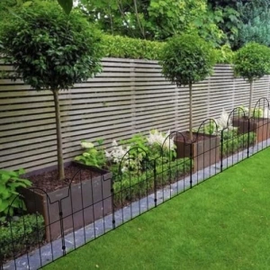 330 cm Siyah Bahçe Çiti Seti - 10 Parça Mini Bahçe ve Hobi Kullanımı