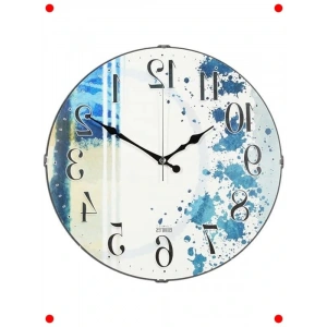 36 cm Dekoratif Bombe Cam Sessiz Mekanizma Duvar Saati