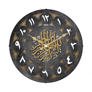 36 cm Gerçek Bombe Cam Duvar Saati, Sessiz Mekanizma