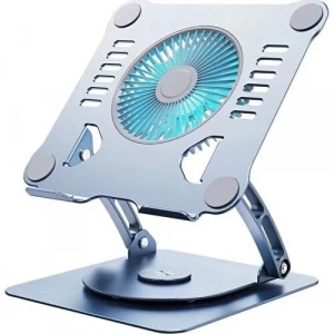 360 Derece Dönebilen Katlanabilir Laptop Standı, Koyu Gri