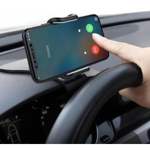 360 Derece Döner Araç Telefon Tutucu, Klipsli ve Kaymaz Pedli