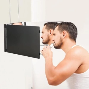 360 Derece Kişisel Saç Sakal Aynası, Katlanabilir ve Pratik