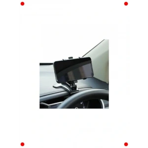 360 Dönerli Torpido Üstü Telefon Tutucu - Akrobat Siyah