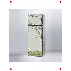 3D Ağaç ve Kuşlar Buzdolabı Kaplama Sticker