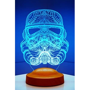 3D Askeri Stormtrooper Led Lamba, 3 Boyutlu Tasarım