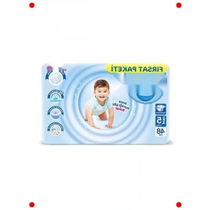 3D Bebek Bezi - Junior 5 Beden - Fırsat Paketi 48 Adet