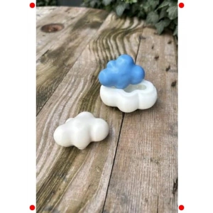 3D Bulut Tasarımlı Silikon Mum Kalıbı
