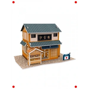 3D Japon Sushi Restoranı Yapbozu - 32 Parça