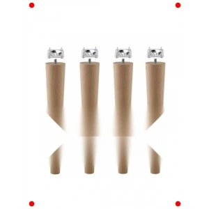 4 Adet Ahşap  Ayağı, 50cm, M8 Civatalı, Aparatlı