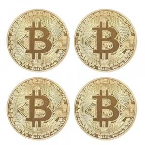 4 Adet Bitcoin Hediye Sikke, Hatıra Parası
