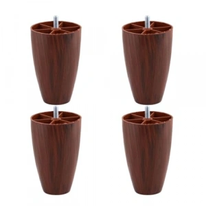 4 Adet Ceviz Desenli 12 cm Yükseltici Dolap Ayakları