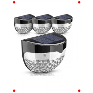 4 Adet Güneş Enerjili Duvar ve Çit LED Aydınlatma