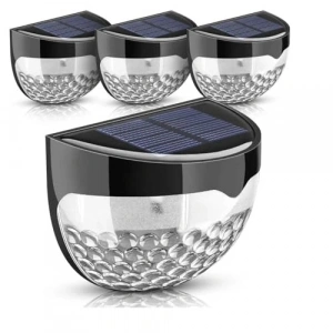 4 Adet Güneş Enerjili Duvar ve Çit LED Aydınlatma Seti