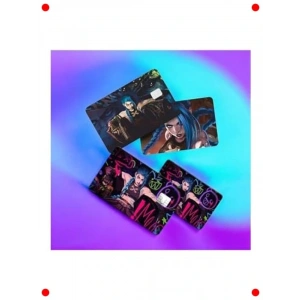 4 Adet Kredi Kartı Sticker Seti - Fantastik Tasarım