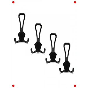 4 Adet Siyah Metal Duvar Askısı