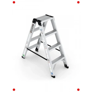 4 Basamaklı Çift Çıkışlı Alüminyum Merdiven