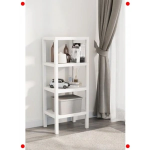 4 Katlı Beyaz Plastik Banyo Mutfak Rafı