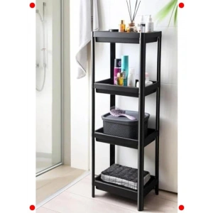 4 Katlı Geçmeli Banyo Mutfak Ornizeri (Siyah)