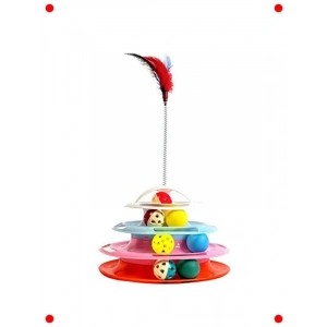 4 Katlı Interaktif Kedi Toplu Oyuncağı